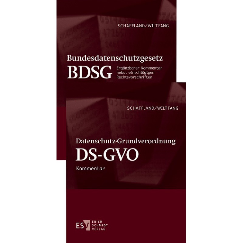 Datenschutz-Grundverordnung (DS-GVO)/ Bundesdatenschutzgesetz (BDSG) - ohne Fortsetzungsbezug