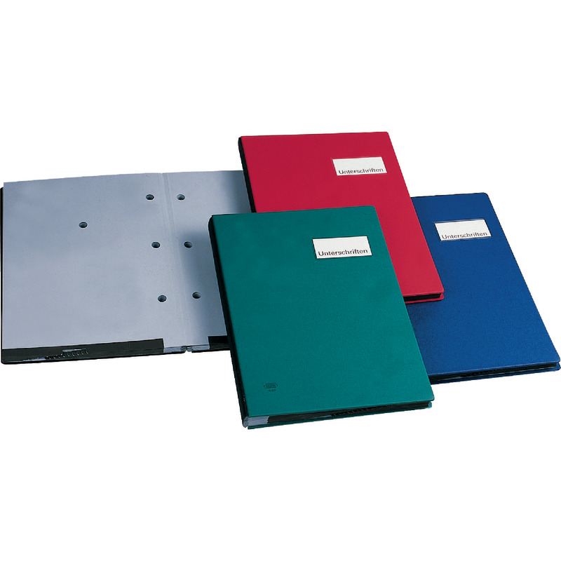 ELBA Unterschriftenmappe, farbiger kunststoffkaschierter PVC-Einband - grün