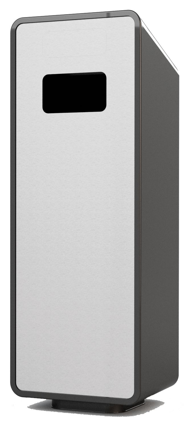 Abfallbehälter prime 110L in Anthrazit/Weißaluminium mit Antigraffiti