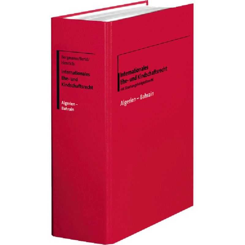 Internationales Ehe- und Kindschaftsrecht - ohne Fortsetzungsbezug Internationales Ehe- und Kindschaftsrecht - ohne Fortsetzungsbezug