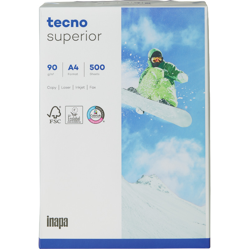 Kopierpapier tecno® superior, DIN A4, 90 g/m², Pack: 500 Blatt