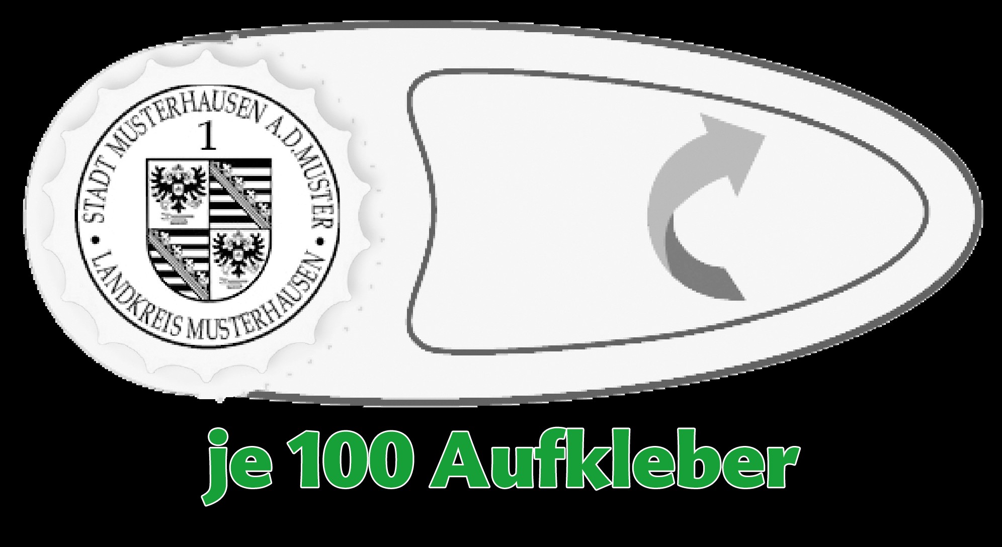 Klebesiegel (Dm. 13 mm) und Schutzaufkleber für Adressaufkleber, Bogen à 10 Stück, 1 VKE = 10 Bogen = 100 Aufkleber