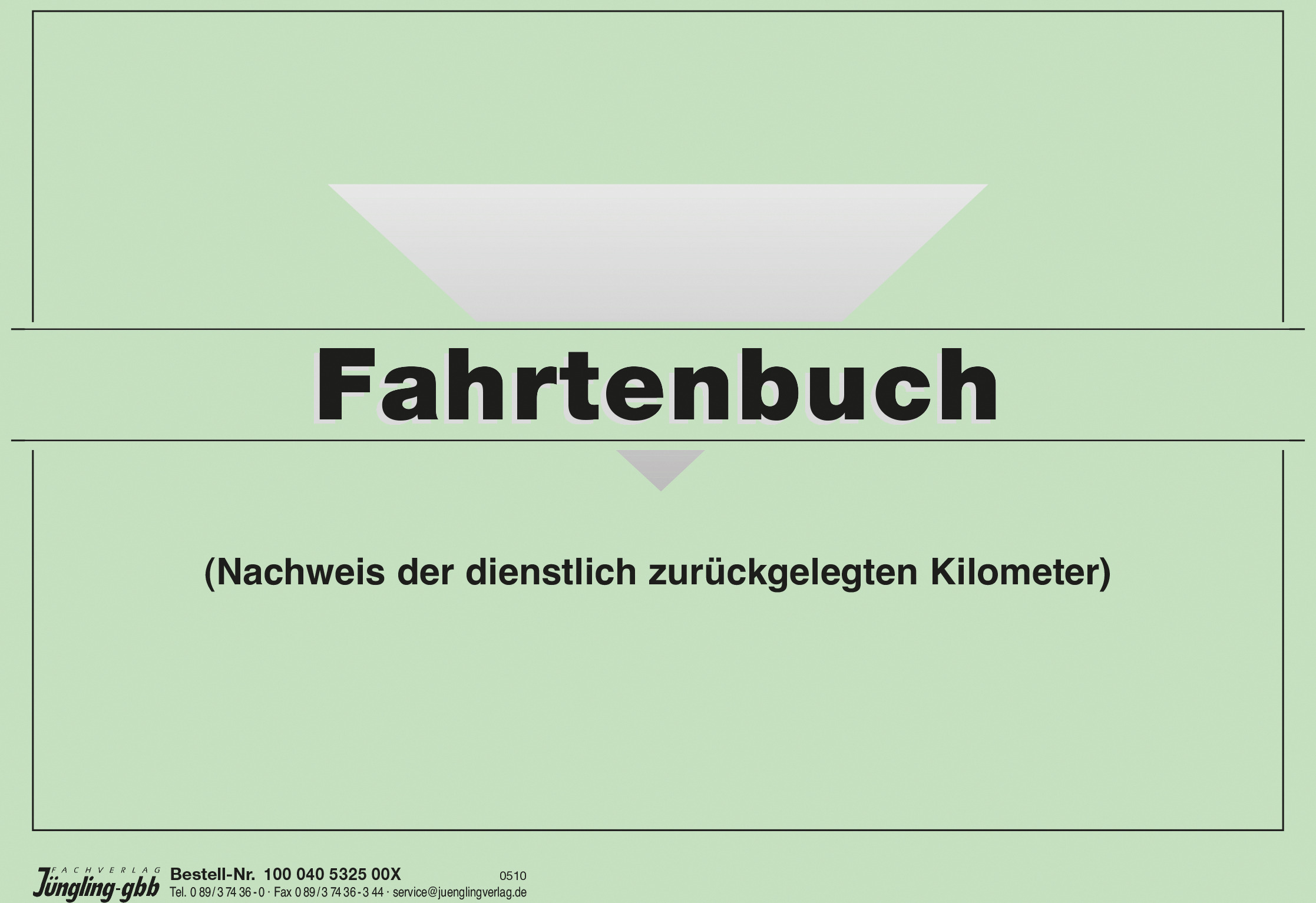 Fahrtenbuch, DIN A5 100-seitig, grün