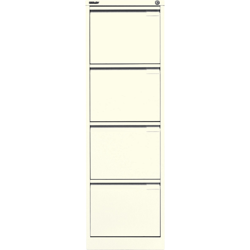 BISLEY Hängeregistraturschränke, einbahnig, 4 Schubladen - weiß