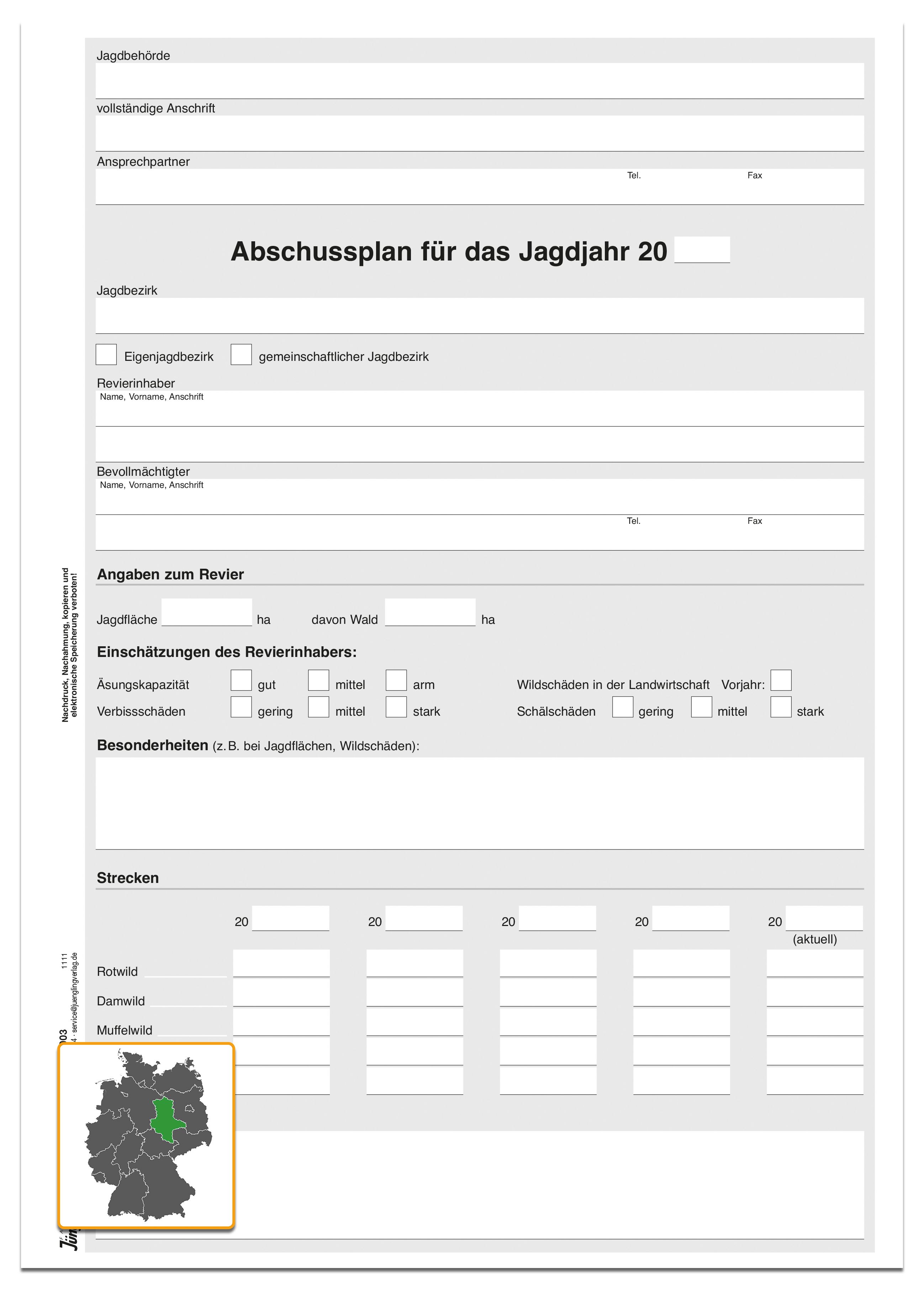 Abschussplan, A3, 3-fach