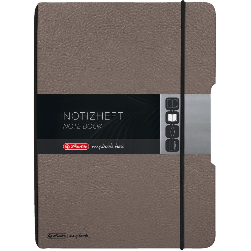 herlitz Notizbuch my.book flex Lederoptik DIN A5, dotted/punktiert - taupe