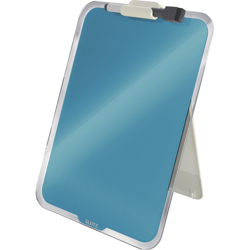 LEITZ Cosy Desktop-Notizboard, Glas, 3947 - blau
