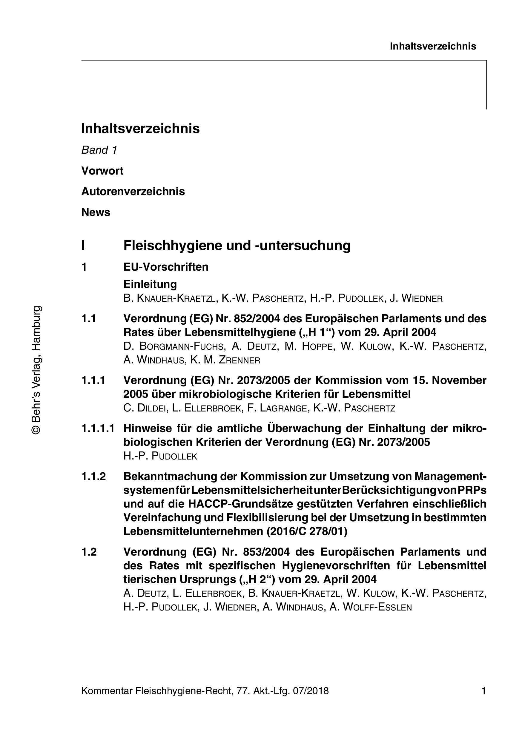 Kommentar Fleischhygiene-Recht - mit Fortsetungsbezug