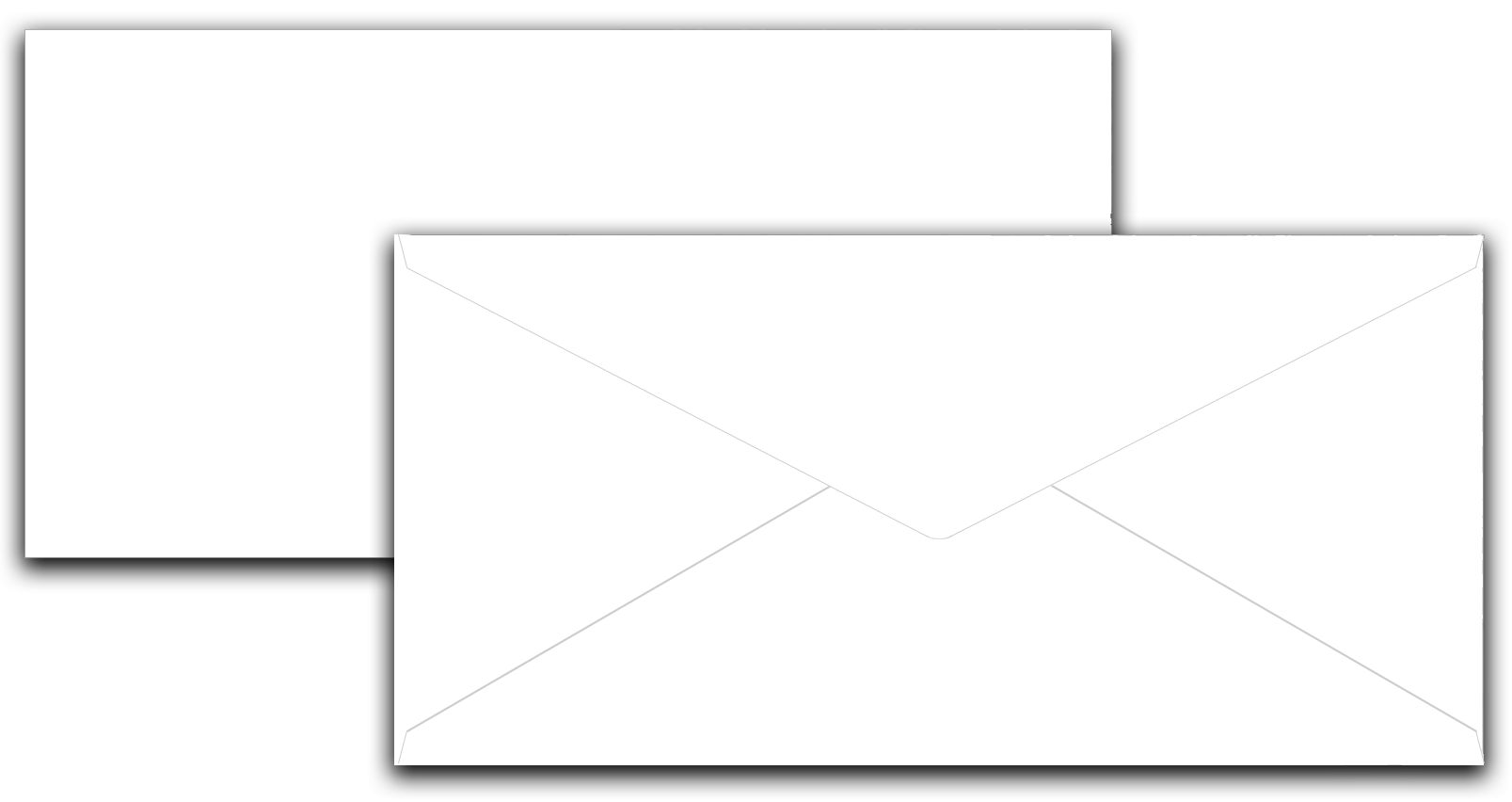 Briefhülle DIN lang, weiß, ohne Fenster