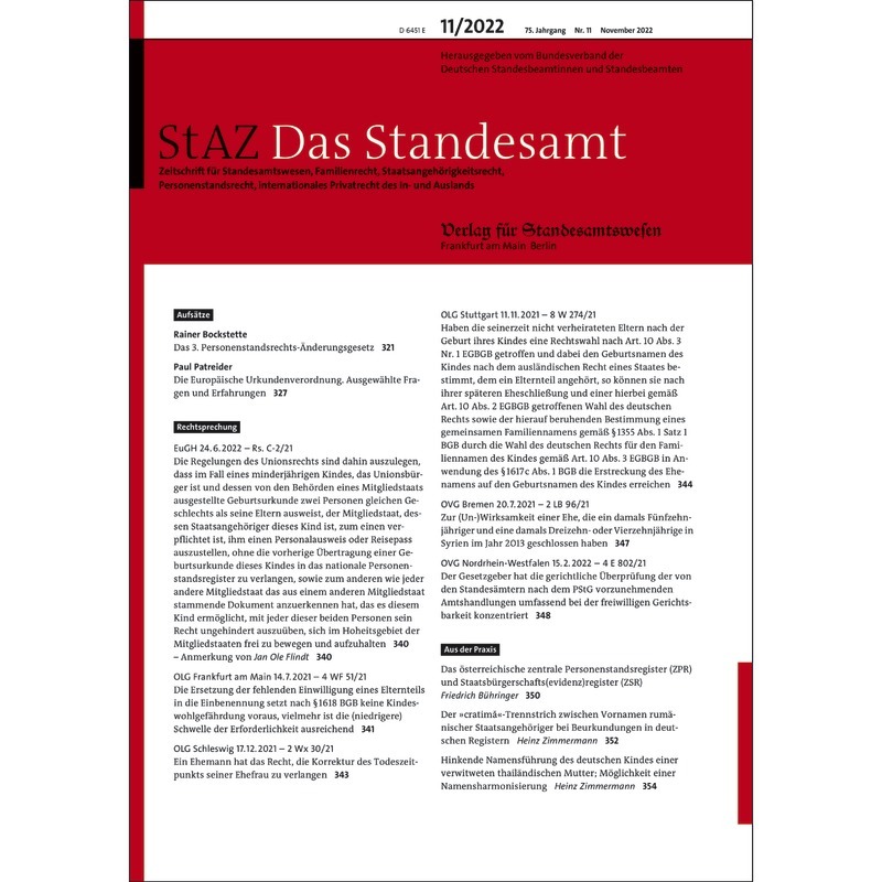 StaZ Das Standesamt - Abonnement