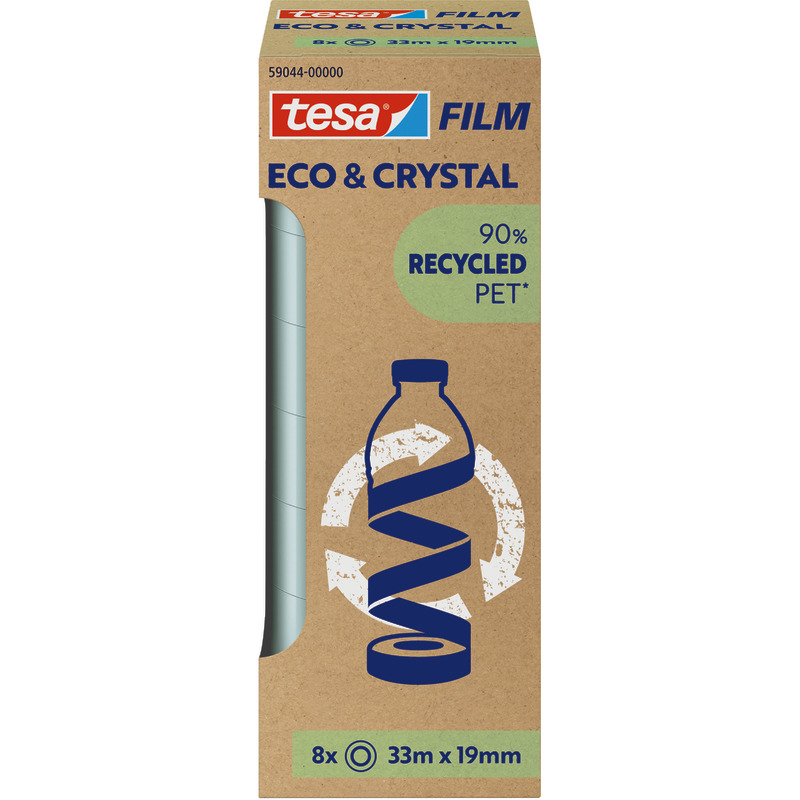 tesa tesafilm® ECO  CRYSTAL 19 mm x 33 m, 8 Rollen