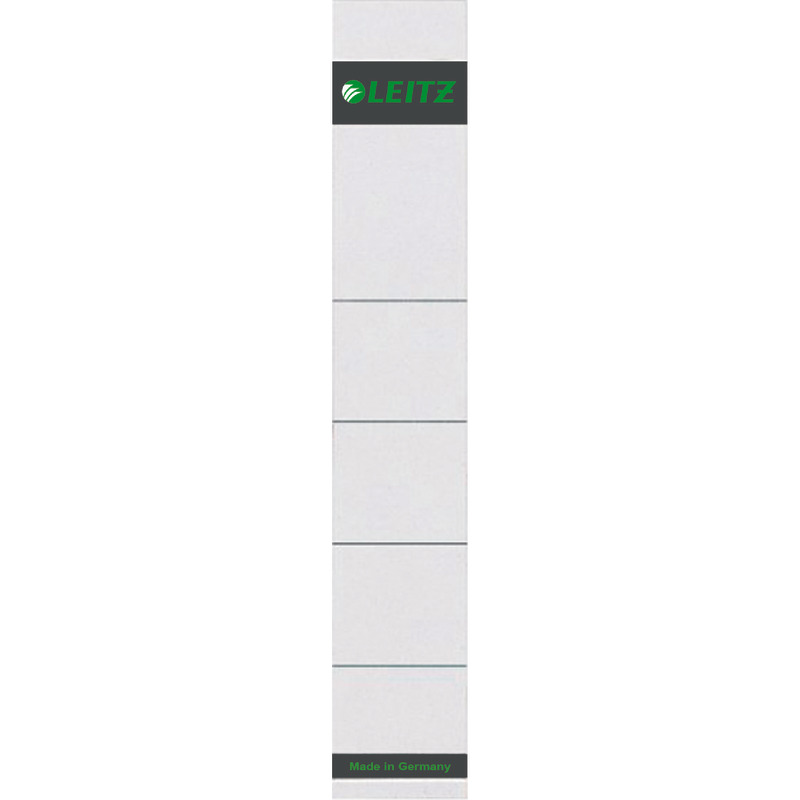 LEITZ Einsteckrückenschilder 1608, für Rücken 52 mm, kurz, weiß