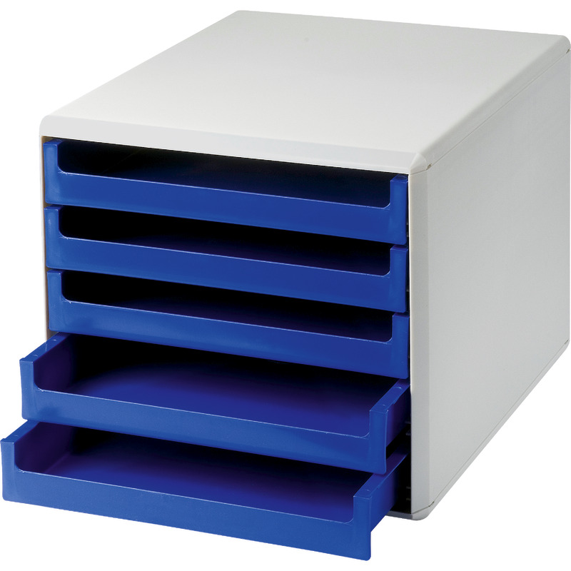 Metzger  Mendle Schubladenbox mit 5 Schubladen - blau