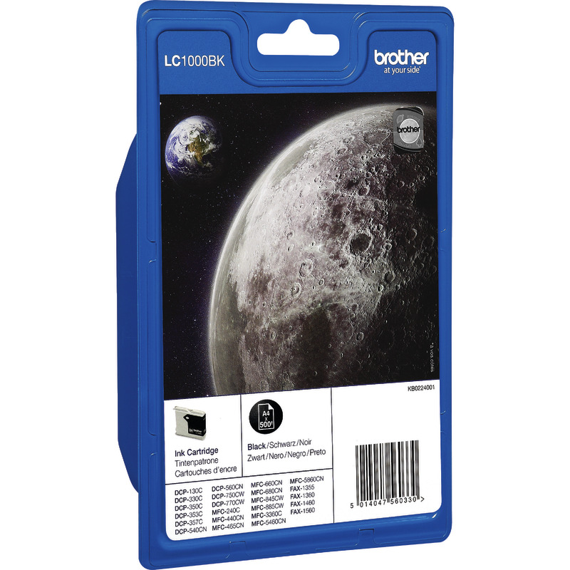 Brother Tintenpatrone LC1000BK, schwarz