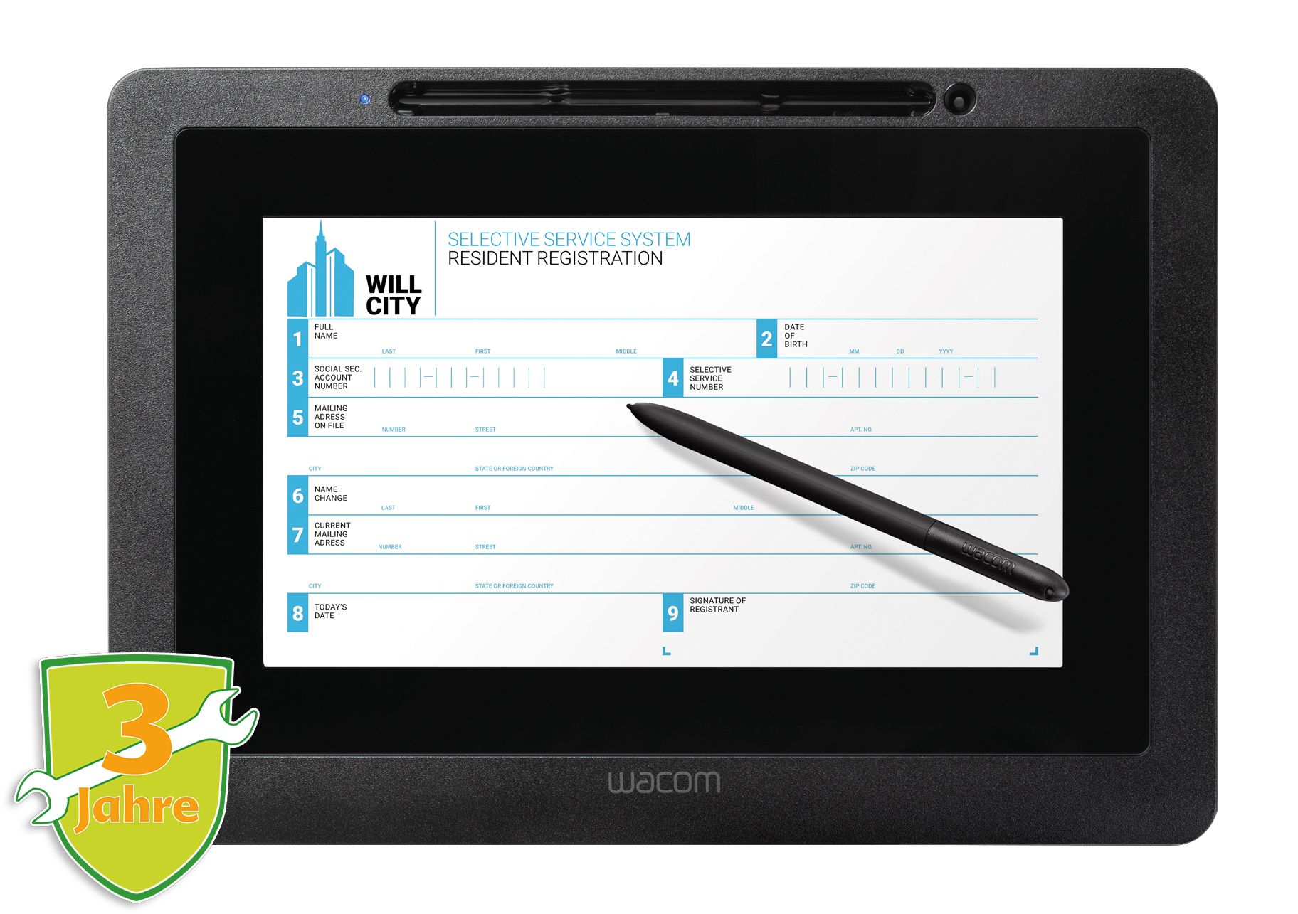 Wacom Unterschriften-Pad DTU-1031AX mit 3 Jahren Hersteller-Garantie
