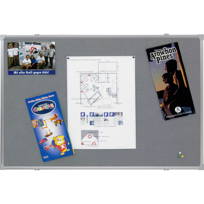 FRANKEN Filz-Pinntafeln X-tra! Line, B x H: 900 x 600 mm - grau FRANKEN Filz-Pinntafeln X-tra! Line, B x H: 900 x 600 mm - grau