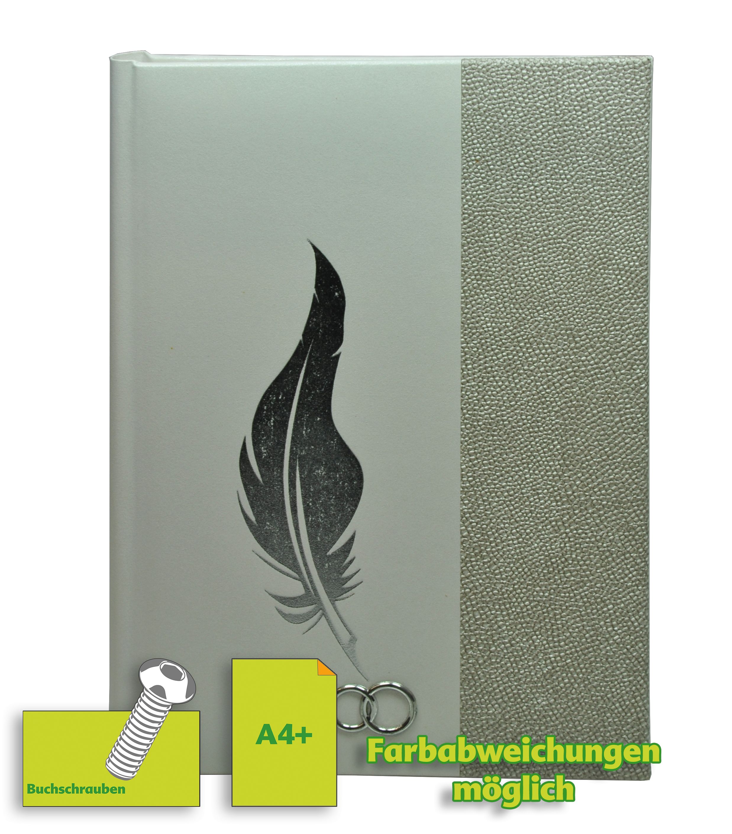 Stammbuch FEDER, DIN A4+, mit Buchschrauben