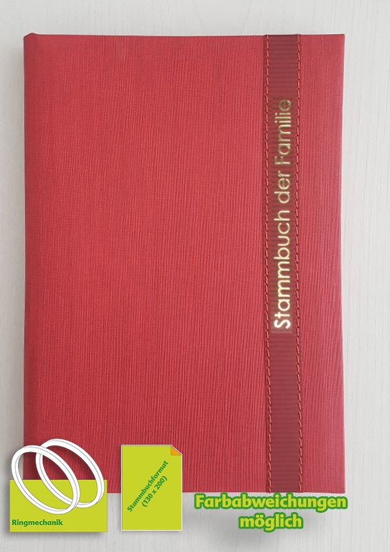 Stammbuch LARA, rot, Ringmechanik