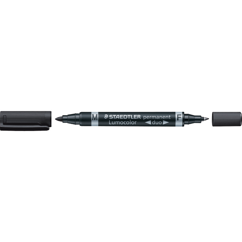 STAEDTLER Permanentmarker Lumocolor® duo 384 F, Einzelfarben - schwarz