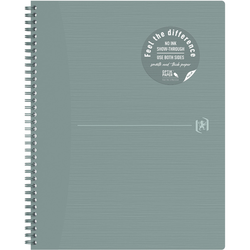 Oxford Spiralbuch / Collegeblock Origins DIN A4, liniert, SCRIBZEE® kompatibel - grau