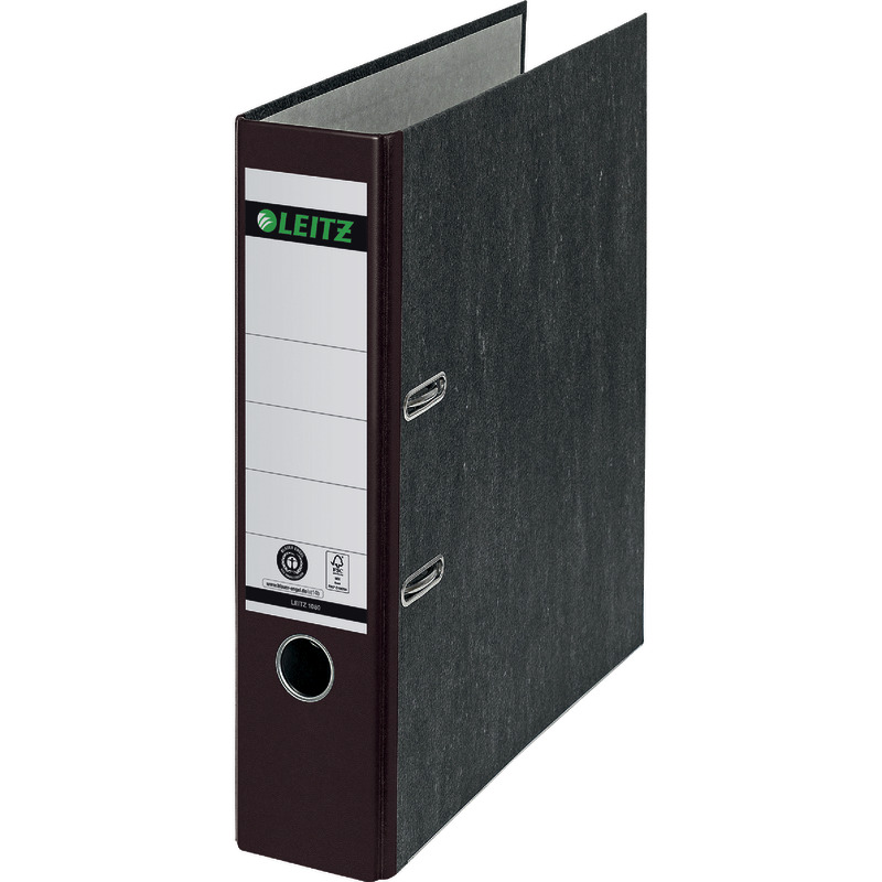 LEITZ Qualitäts-Ordner 180° Hartpappe Nr. 1080-50 DIN A4, Rückenbreite 80 mm - braun