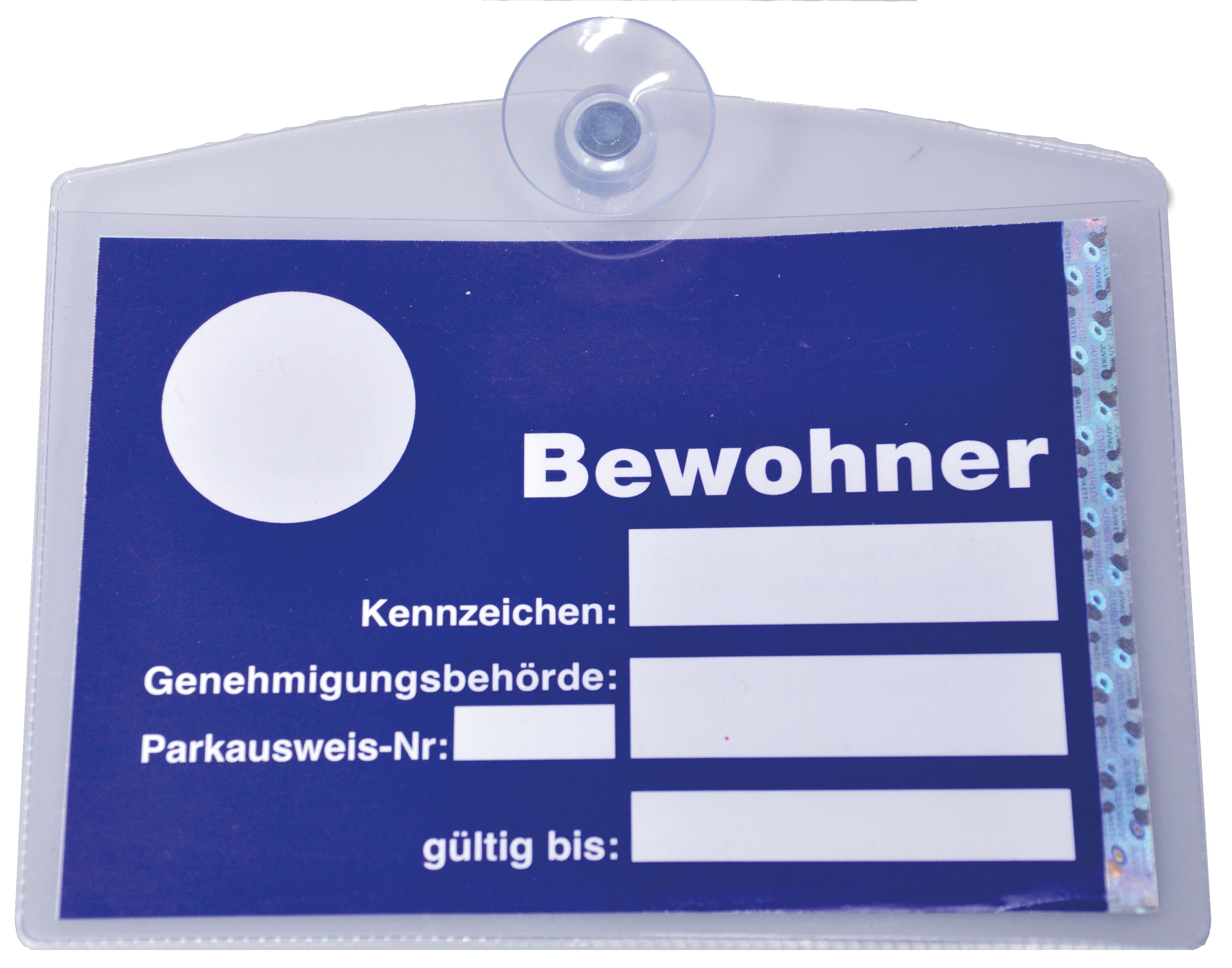 Set Plastikhülle transparent, 160 x 130 mm, mit Bohrung und Saugnapf und Rändelschraube