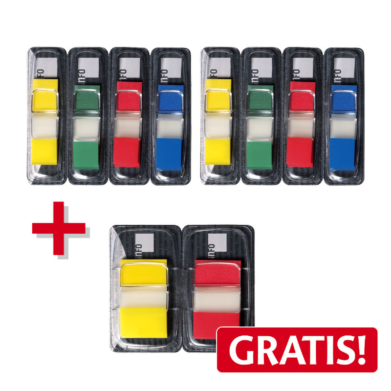 AKTION! 8 Index Haftstreifen COLOUR TIP Mini + 2 COLOUR TIP breit GRATIS!