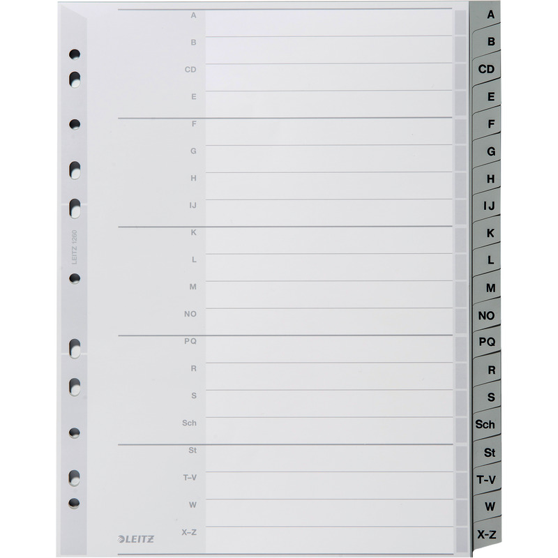 LEITZ Kunststoff-Register 1260, Taben A – Z