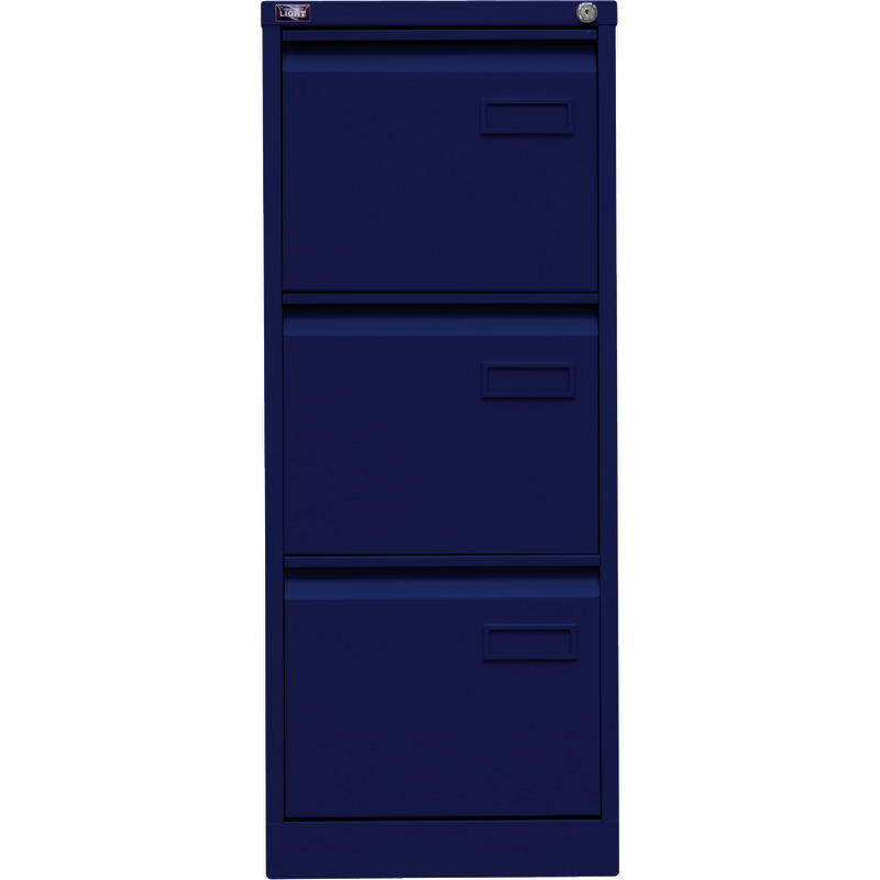 BISLEY Hängeregistraturschrank LIGHT, einbahnig, 3 Schubladen - Oxfordblau