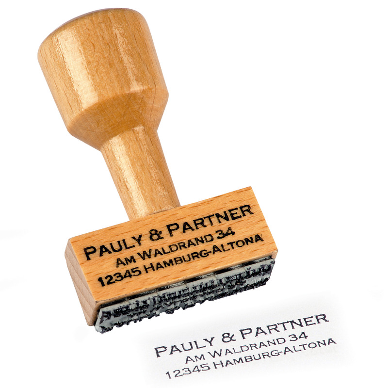 Kanzlei-, Text- und Namenszugstempel, 3-zeilig