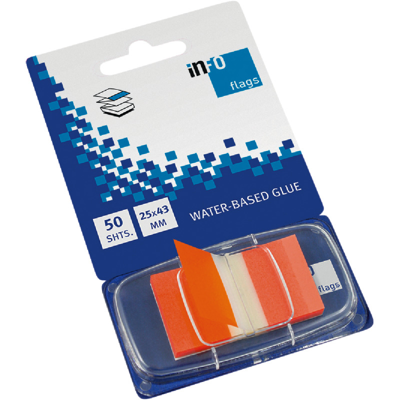 Index Haftstreifen COLOUR TIP, 25 x 43 mm, im Einzelspender - orange