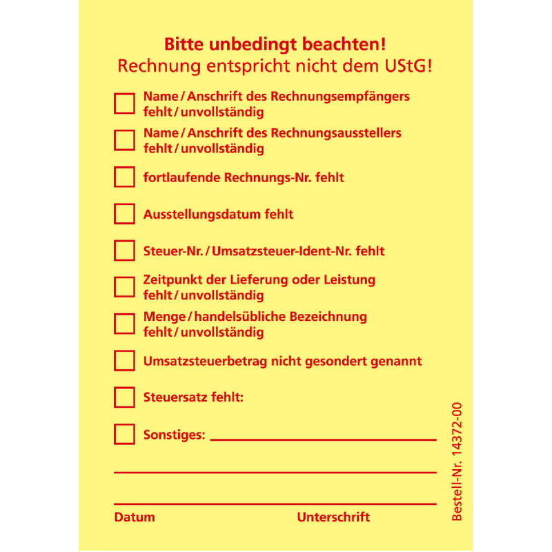 SoldanPlus Bedruckte Haftnotizen: Bitte unbedingt beachten!