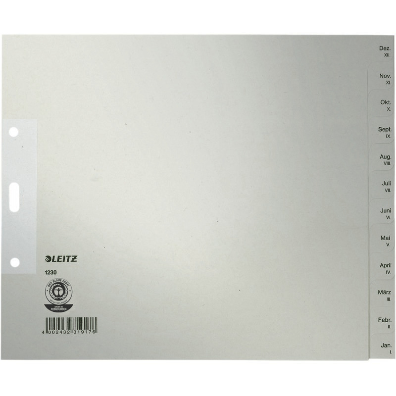 LEITZ Papier-Register 1230, Taben Dez.-Jan.