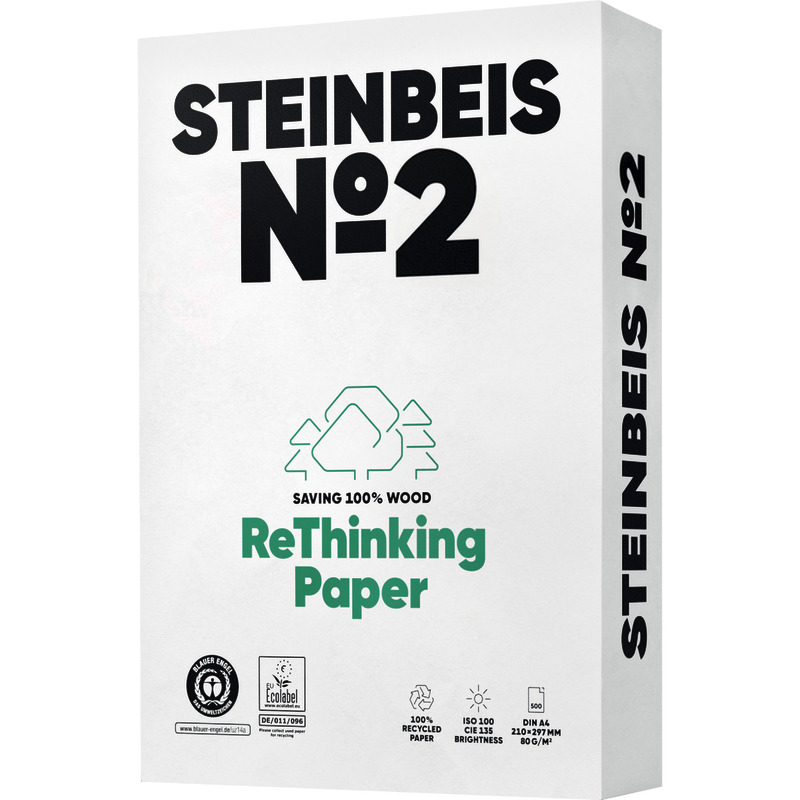 STEINBEIS Kopierpapier No. 2, DIN A4, 80 g/m², Pack: 500 Blatt