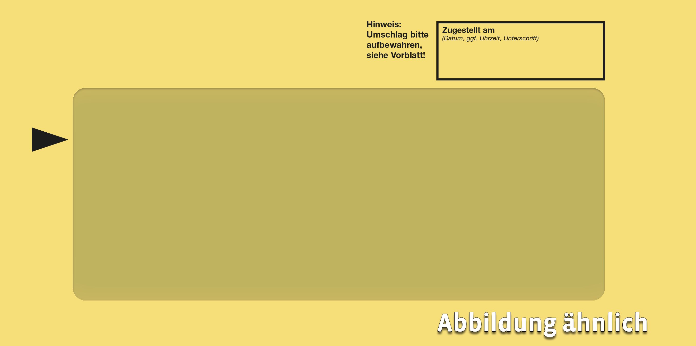 Förmliche Zustellung: Vereinfachte Zustellung mit großem Fenster, haftklebend, DIN lang