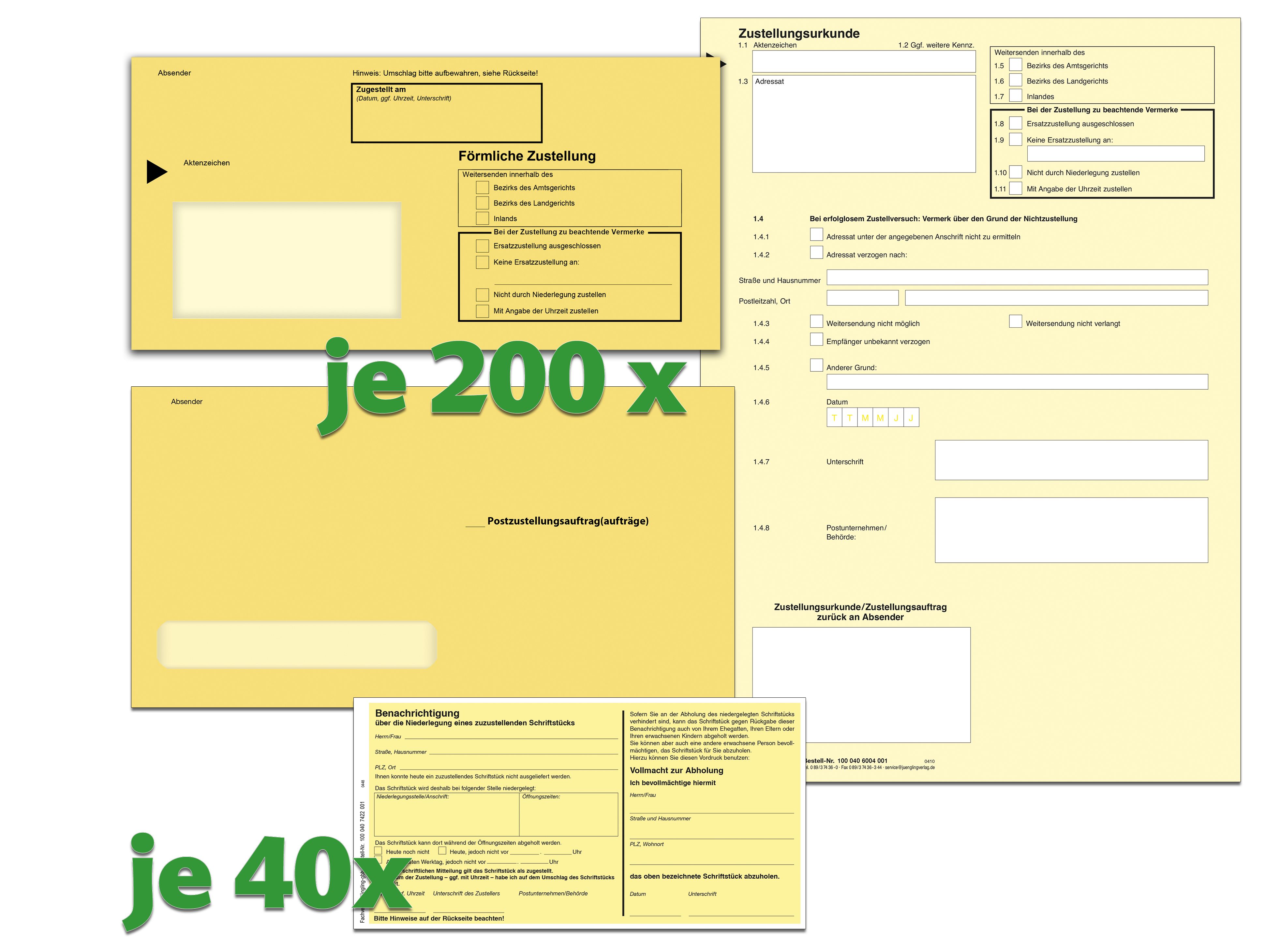 ZU-Paket 200 mit Eindruck Beliehene Unternehmen