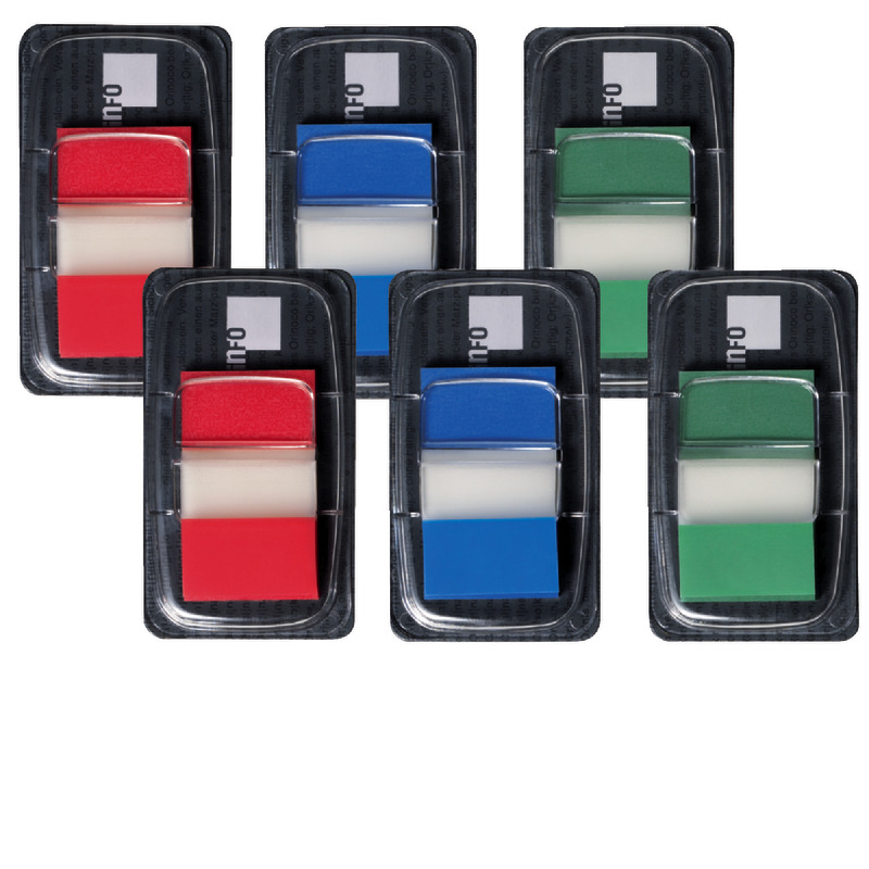 3 + 3 GRATIS! 6 SoldanPlus Index Haftstreifen COLOUR TIP, 25 x 43 mm, farbsortiert