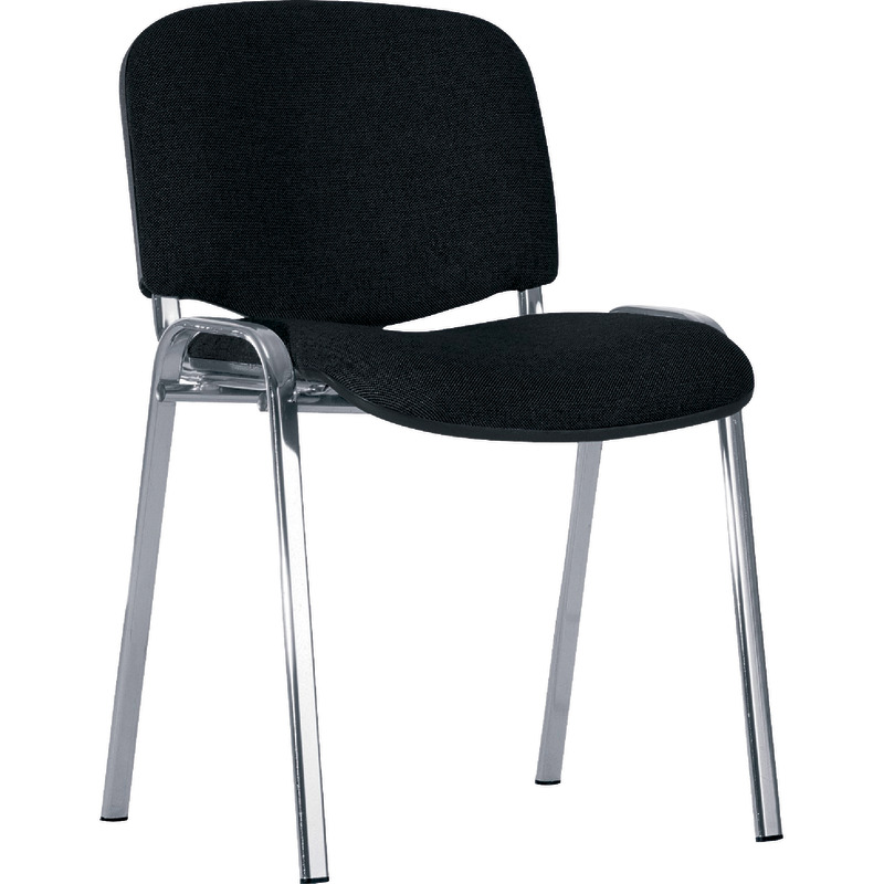 Besucherstuhl ISO-CHROM - schwarz Besucherstuhl ISO-CHROM - schwarz
