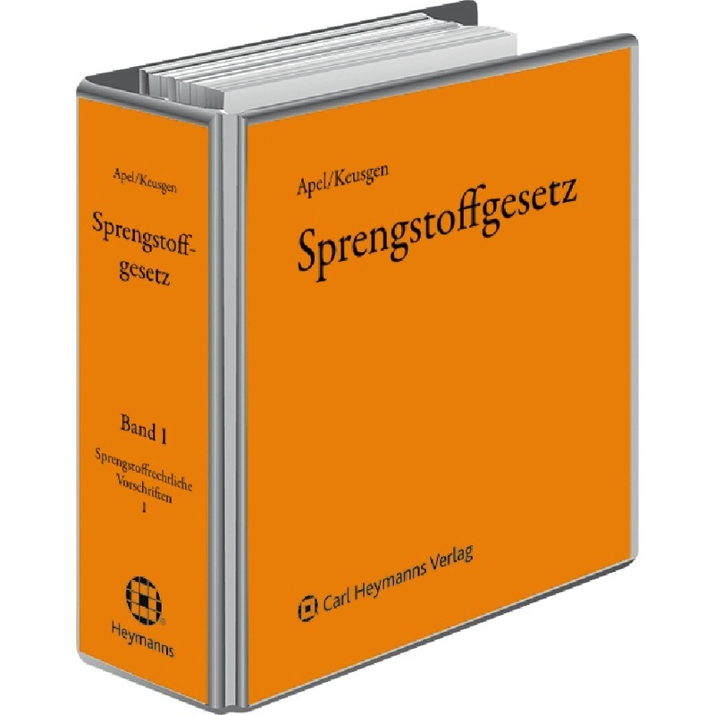 Sprengstoffgesetz - mit Fortsetzungsbezug Sprengstoffgesetz - mit Fortsetzungsbezug