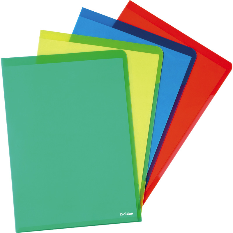 SoldanPlus Sichthüllen, oben und rechts offen, farbig - blau