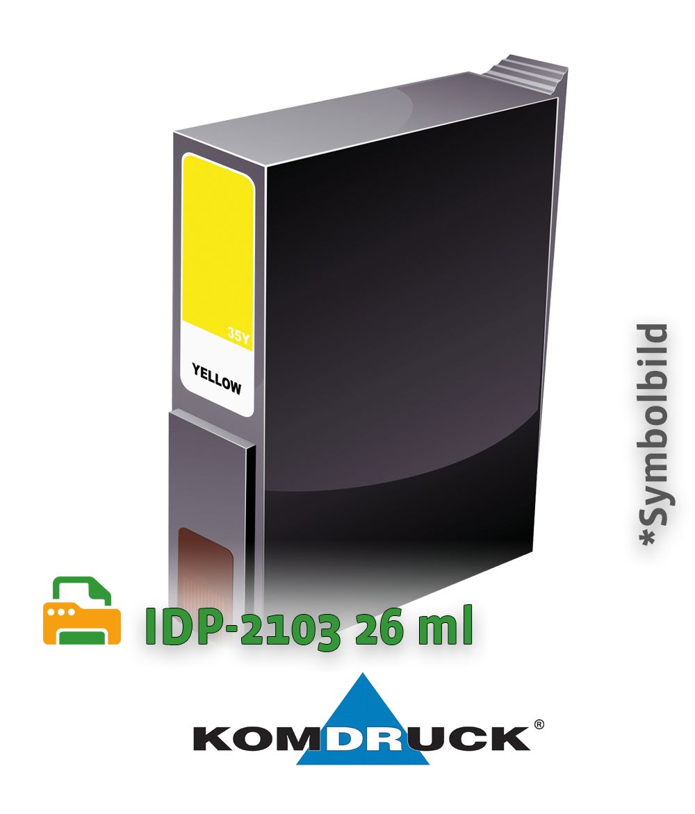 KOMDRUCK IDP-2103 - Druckerpatrone Yellow, 26 ml