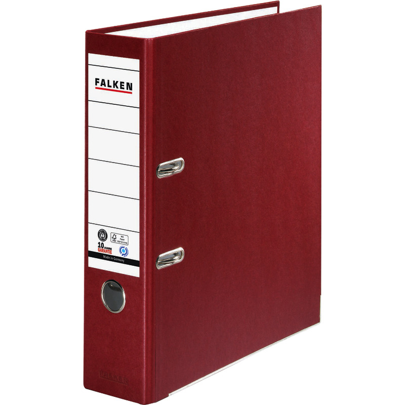 FALKEN Recycolor-Farb-Ordner S80 DIN A4, Rückenbreite 80 mm - bordeaux