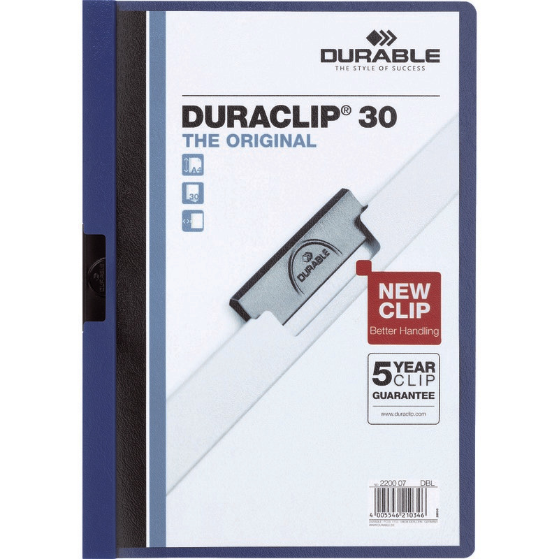 DURABLE Klemm-Mappe DURACLIP - blau