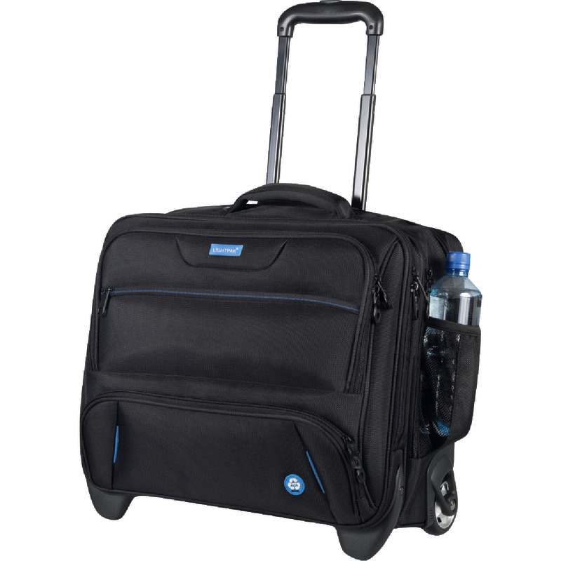 LIGHTPAK® Business Laptop Trolley, RPET  Nylon PET recycelt, 17 Zoll - schwarz