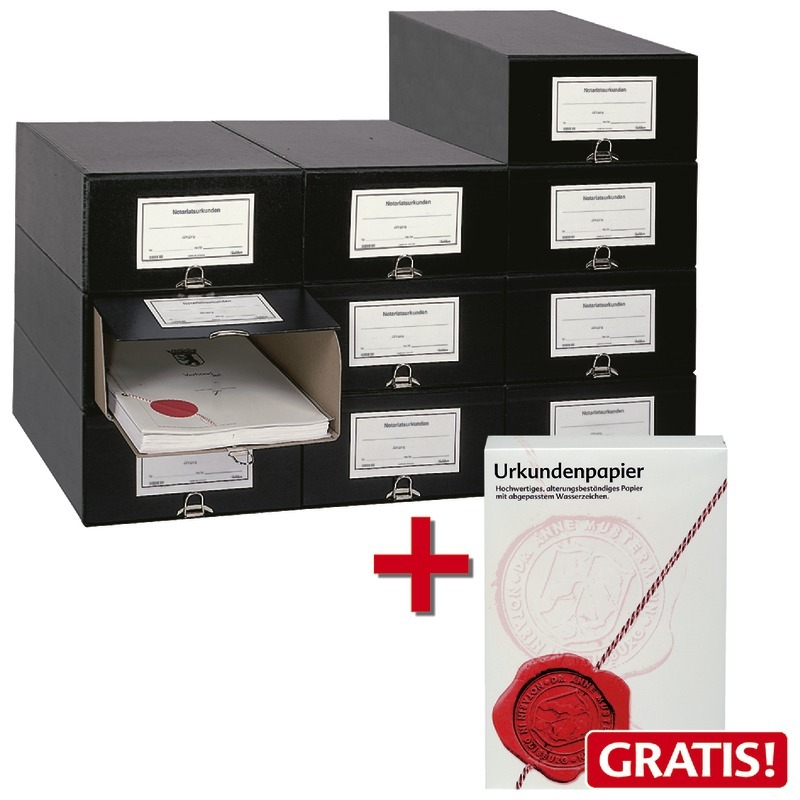 Spar-Set: 10 SoldanPlus Urkundenarchive, schwarz