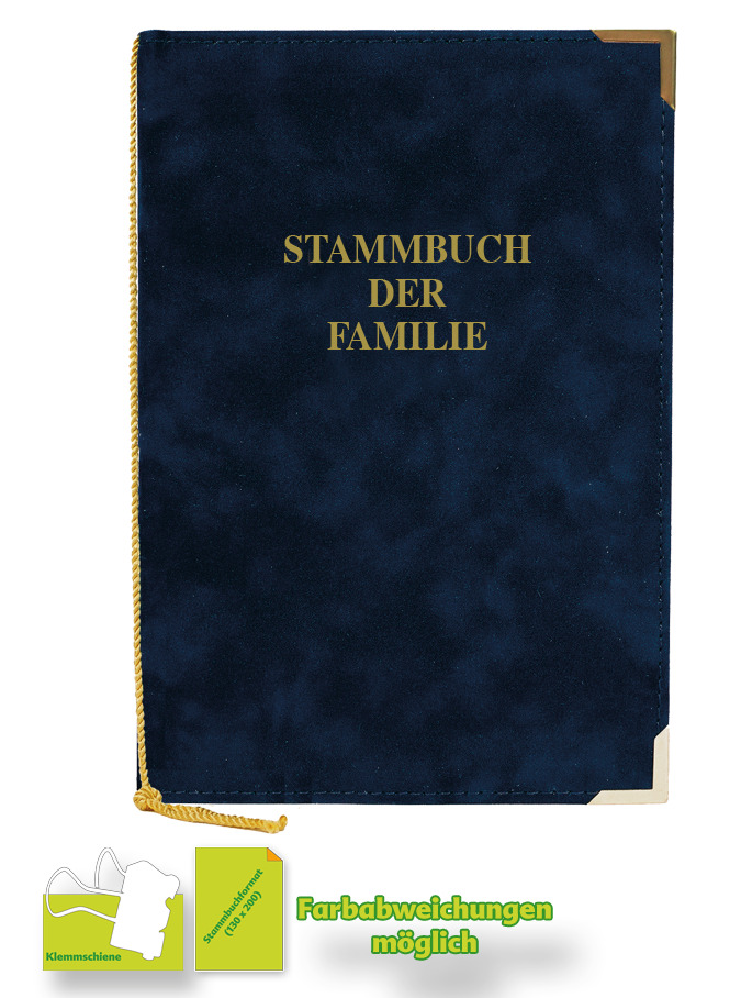 Stammbuch Alcan-Velour navy, Ringmechanik, (Seriennummer 800460), 