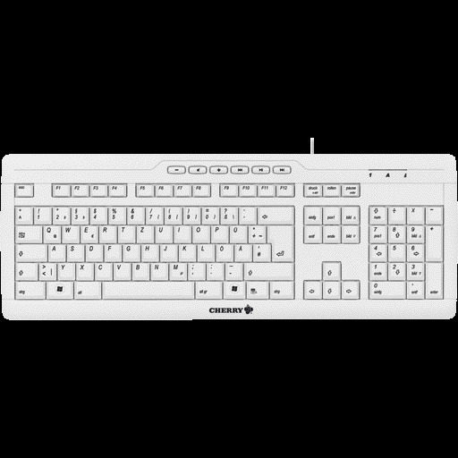 CHERRY Tastatur STREAM QWERTZ DE - weiß