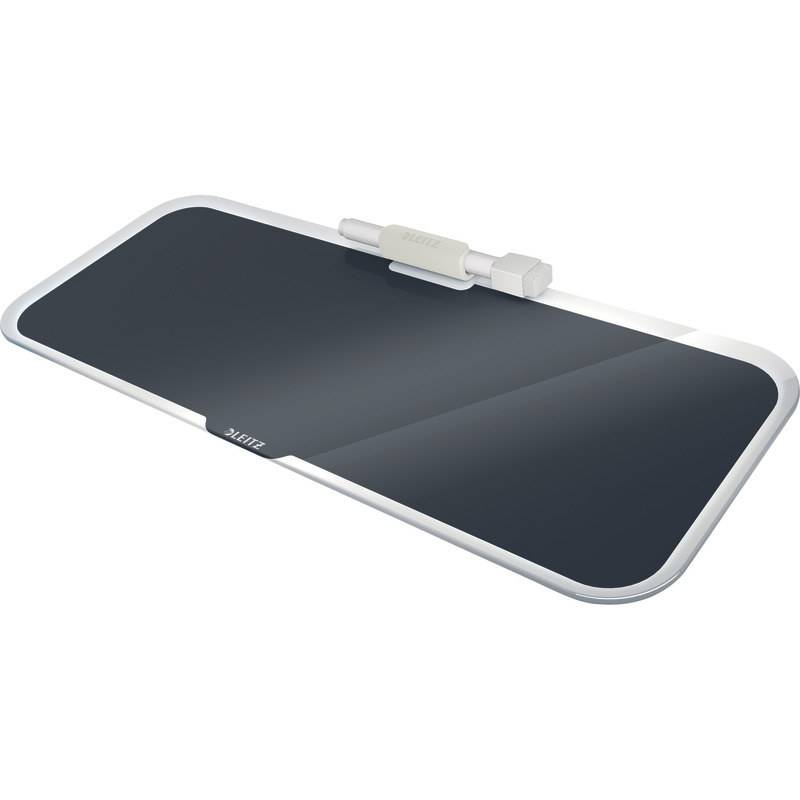 LEITZ Cosy Desktop-Memoboard, Glas, 5269 - dunkelgrau
