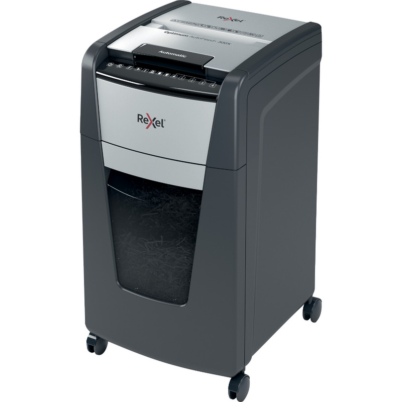 Rexel Aktenvernichter Optimum AutoFeed+ 300X, Sichherheitsstufe P-4