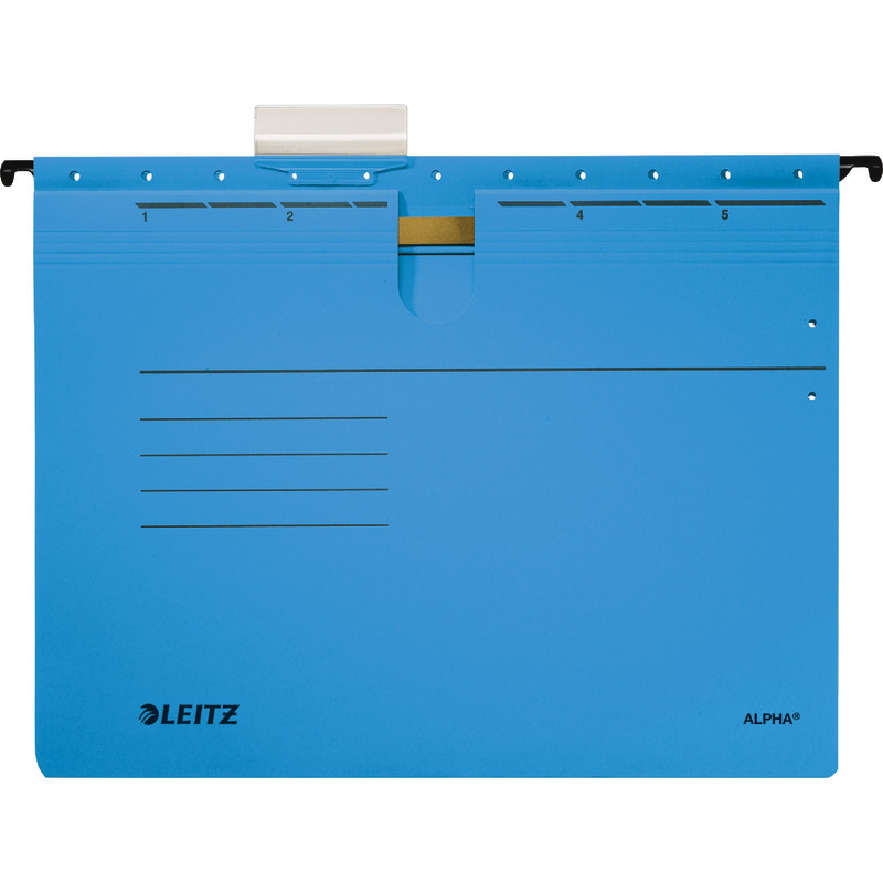 LEITZ Color-Hängehefter Alpha 1984, 1 Abheftvorrichtung, Rechtsheftung - blau